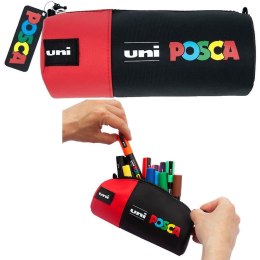 Piórnik Uni POSCA czarno-czerwony