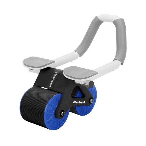 Przyrząd do ćwiczenia mięśni brzucha z timerem, AB roller Wheel AB-3 , kolor czarno-niebieski , REBEL ACTIVE