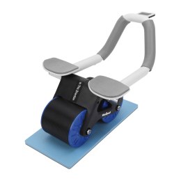 Przyrząd do ćwiczenia mięśni brzucha z timerem, AB roller Wheel AB-3 , kolor czarno-niebieski , REBEL ACTIVE