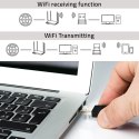 Qoltec Bezprzewodowy Ultra szybki mini adapter WiFi 6 | Standard AX | Bluetooth 5.4 | USB | 900Mbps