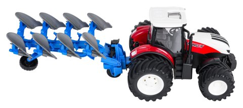 Traktor Czerwony R/C Z Pługiem 1:24
