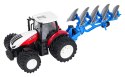 Traktor Czerwony R/C Z Pługiem 1:24