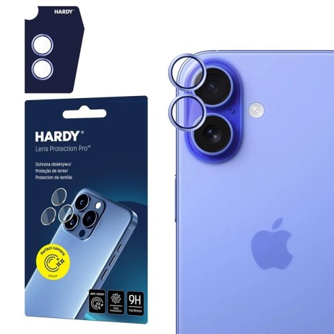 3mk HARDY Lens Protection Pro - Szkło na obiektyw aparatu iPhone 17 (Light Blue)