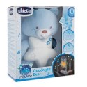 CHICCO 0M+ Miś uspokajający dla niemowląt, muzyka i światło, niebieski