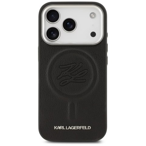 Karl Lagerfeld Initial & Metal Logo MagSafe - Etui iPhone 17 Pro (czarny)