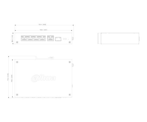 SWITCH PRZEMYSŁOWY POE CHS4106-4ET-60 6-PORTOWY, 4 PoE SFP DAHUA