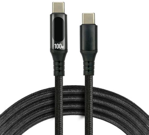 KABEL USB-C / USB-C LCD everActive CBB-2PD5L 200cm 20V 5A 100W