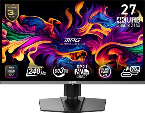 MONITOR OLED 27"/MPG 272URX QD-OLED MSI