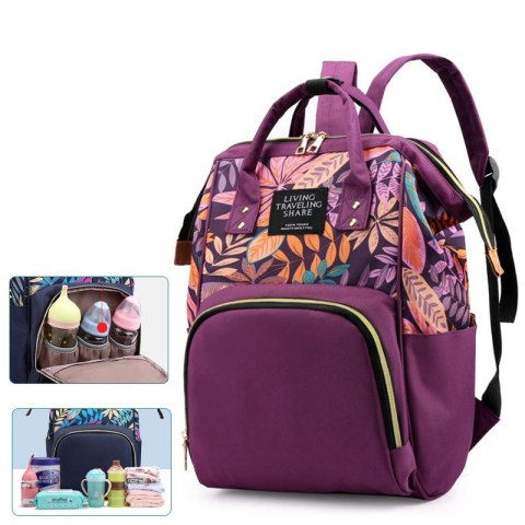 Plecak / torba dla mamy Oxford- fioletowa