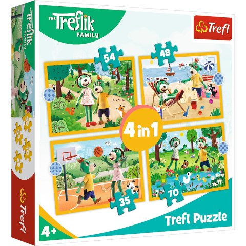 Puzzle 4w1 Rodzina Treflików | Trefl
