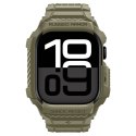 Spigen Rugged Armor Pro V2 - Pasek z obudową do Apple Watch 10 / 11 46 mm (Vintage Khaki)