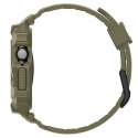 Spigen Rugged Armor Pro V2 - Pasek z obudową do Apple Watch 10 / 11 46 mm (Vintage Khaki)
