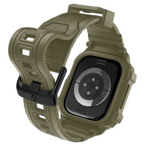 Spigen Rugged Armor Pro V2 - Pasek z obudową do Apple Watch 10 / 11 46 mm (Vintage Khaki)