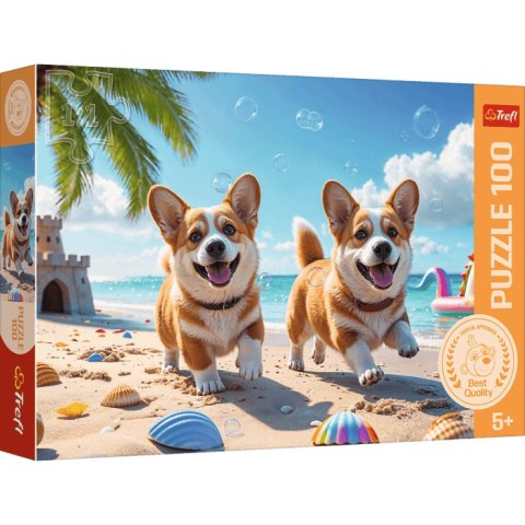 Trefl: Puzzle 100el. - Corgi-piesek