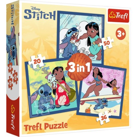 Trefl: Puzzle 3w1 - Czas ze Stitchem