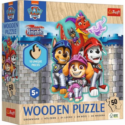 Trefl: Wood Craft Junior 50el. - Przygody z Psim Patrolem