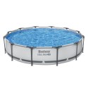 Basen Stelażowy Steel Pro MAX 366x76 Okrągły 12FT BESTWAY 3w1 + Pompa Filtr