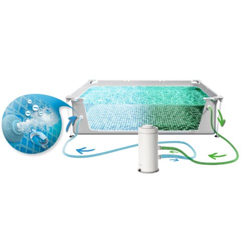 Basen ogrodowy stelażowy 400 x 200 x 100 cm 17w1 INTEX 26788