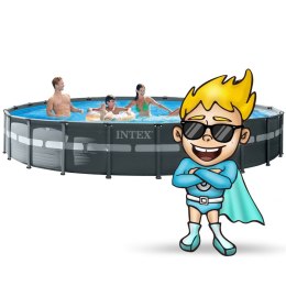Basen ogrodowy stelażowy 732 x 132 cm 20w1 INTEX 26340 + hulajnoga GRATIS