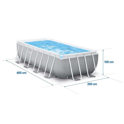 Basen ogrodowy stelażowy 400 x 200 x 100 cm zestaw 17w1 INTEX 26788