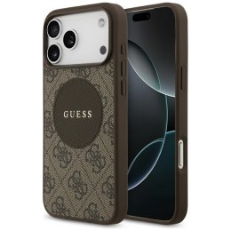 Guess 4G Circle Classic Logo MagSafe - Etui iPhone 17 Pro Max (brązowy)