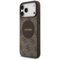 Guess 4G Circle Classic Logo MagSafe - Etui iPhone 17 Pro Max (brązowy)