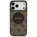 Guess 4G Circle Classic Logo MagSafe - Etui iPhone 17 Pro Max (brązowy)