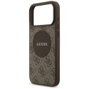 Guess 4G Circle Classic Logo MagSafe - Etui iPhone 17 Pro Max (brązowy)