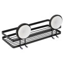 Półka pod Prysznic Ścienna Metalowa Czarna BATHROOM SOLUTIONS 25x10x8,5 cm