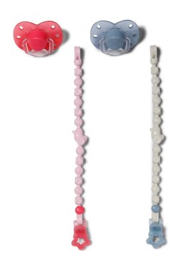 BABY born Dummy with Clip 2 assorted Smoczek i uchwyt na smoczek dla lalki