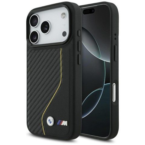 BMW M Carbon Line & Logo MagSafe - Etui iPhone 17 Pro (żółty)