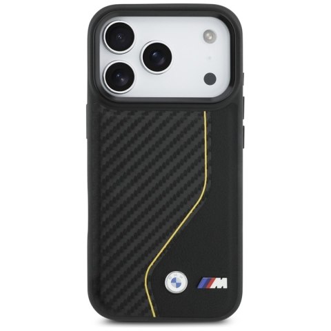 BMW M Carbon Line & Logo MagSafe - Etui iPhone 17 Pro (żółty)