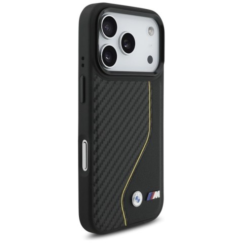 BMW M Carbon Line & Logo MagSafe - Etui iPhone 17 Pro (żółty)