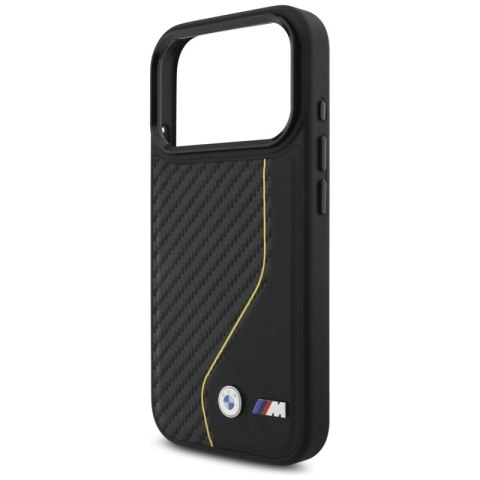 BMW M Carbon Line & Logo MagSafe - Etui iPhone 17 Pro (żółty)