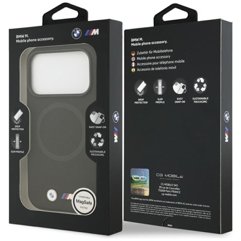 BMW M FW Metal Logo MagSafe - Etui iPhone 17 Pro (czarny)