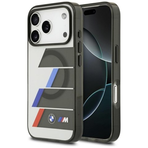 BMW M IML Metal Buttons Tricolor Lines MagSafe - Etui iPhone 17 Pro Max (antracyt)