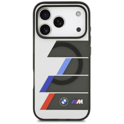 BMW M IML Metal Buttons Tricolor Lines MagSafe - Etui iPhone 17 Pro Max (antracyt)
