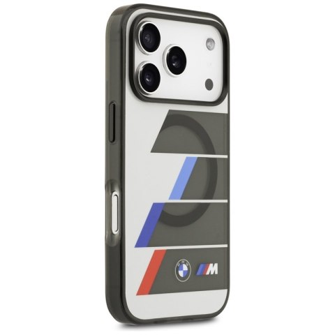 BMW M IML Metal Buttons Tricolor Lines MagSafe - Etui iPhone 17 Pro Max (antracyt)