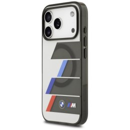 BMW M IML Metal Buttons Tricolor Lines MagSafe - Etui iPhone 17 Pro (antracyt)