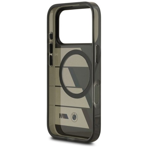 BMW M IML Metal Buttons Tricolor Lines MagSafe - Etui iPhone 17 Pro (antracyt)