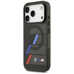 BMW M IML Metal Buttons Tricolor Lines MagSafe - Etui iPhone 17 Pro (czarny)