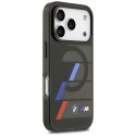 BMW M IML Metal Buttons Tricolor Lines MagSafe - Etui iPhone 17 Pro (czarny)