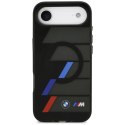 BMW M IML Metal Buttons Tricolor Lines MagSafe - Etui iPhone Air (czarny)