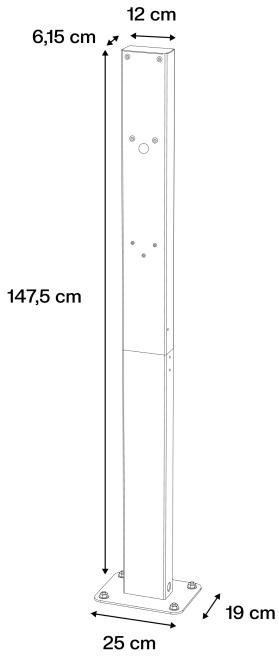 SŁUPEK MONTAŻOWY Greencell HabuDen Post DO STACJI ŁADOWANIA HabuDen WALLBOX EVGCAKHP1