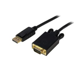 StarTech DP2VGAMM15B adapter kablowy 4,6 m DisplayPort VGA (D-Sub) Czarny