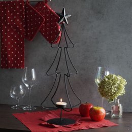 Świecznik Tealight Choinka Metalowy Czarny HOME STYLING COLLECTION 55 cm
