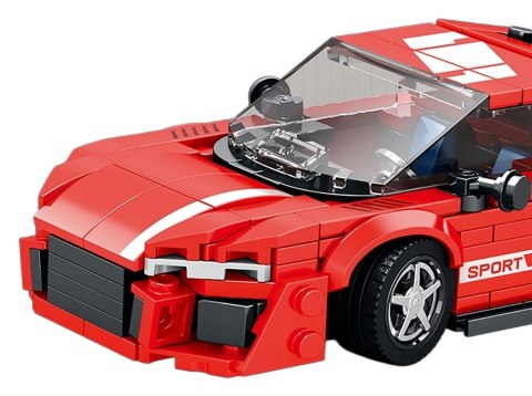 Zestaw Klocków Auto Sportowe Czerwone 373el.