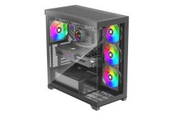 CASE MIDITOWER ATX W/O PSU/XILENT GLEAM BLACK XILENCE