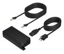 HP Poly PoE++ 65W 2.5G Adapter with 3.66m CAT6A Cable and Power Cord Czarny