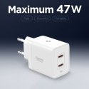 Spigen Essential EE472EU GaN Pro - Ładowarka sieciowa 2x USB-C 47W (White)